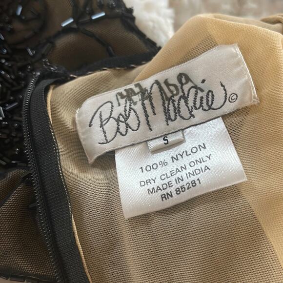 Bob Mackie Special Occasion Beaded Long Sleeve Bodysuit Black Size S - Picture 11 of 14